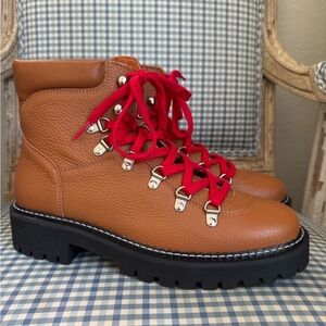 New without Box Anthropologie Hiking Boots. Size 41. Tan Leather